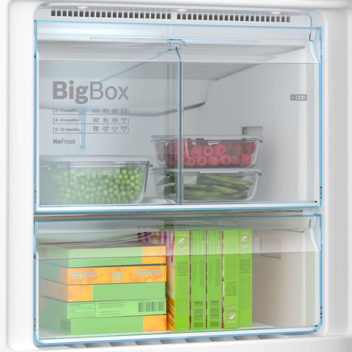 Refrigerador Serie 6 KGN56LBE0N Combi 505 Lts Bosch