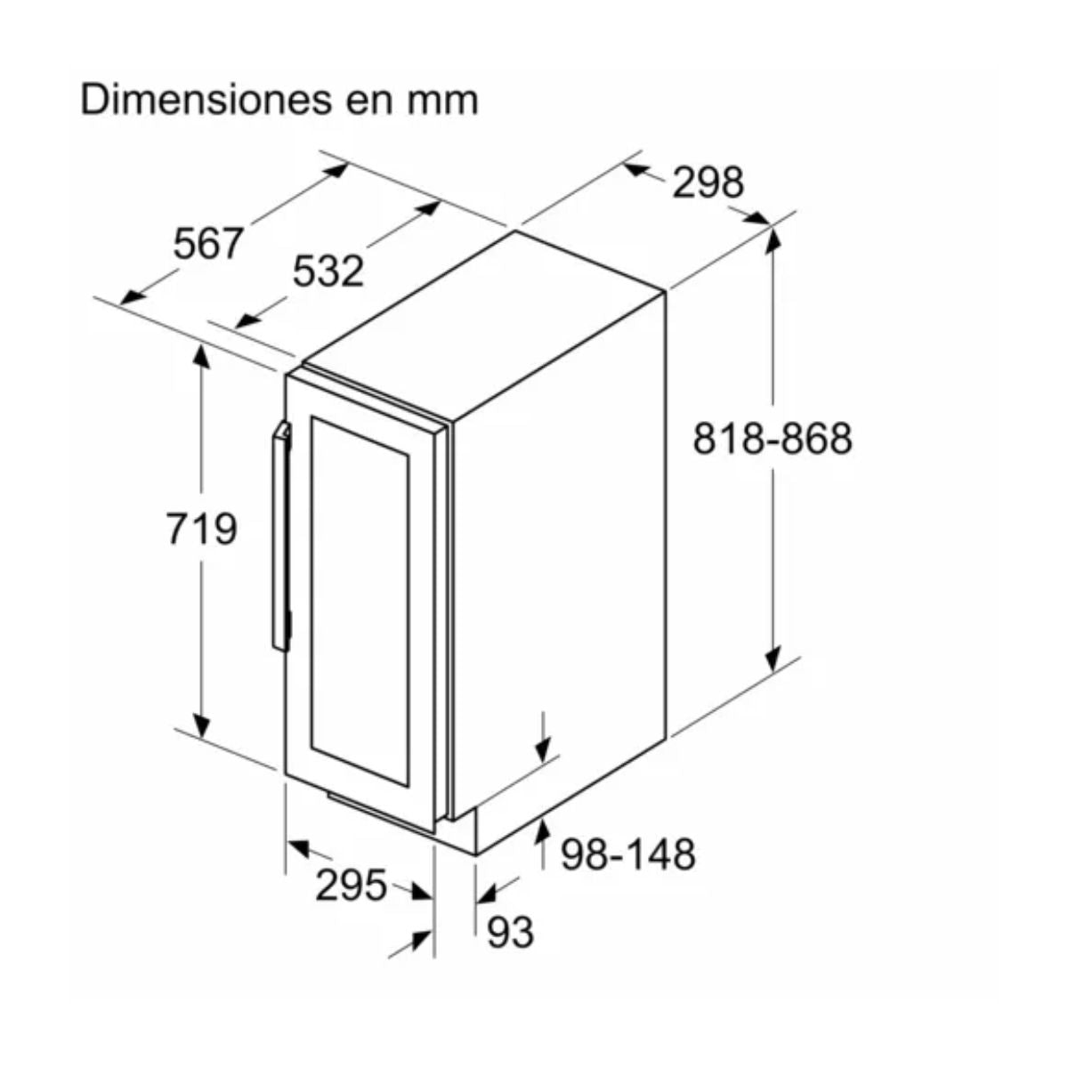 Vinoteca integrable Serie 6 KUW20VHF0 Bosch