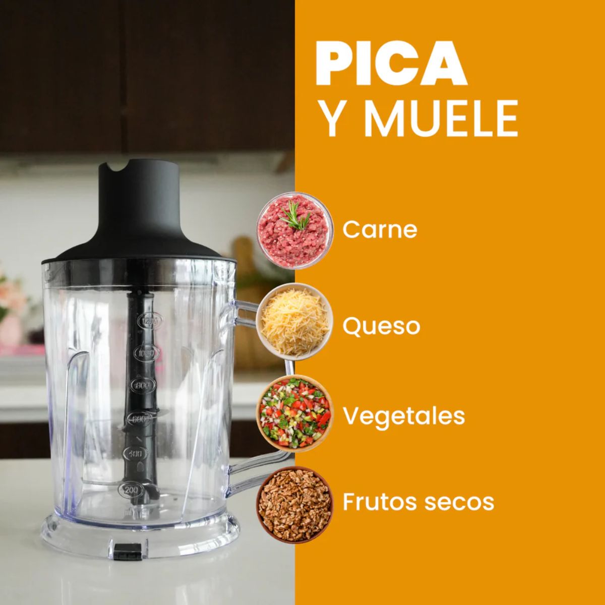 Minipimer y Batidora Mixer 1300W Mouvair