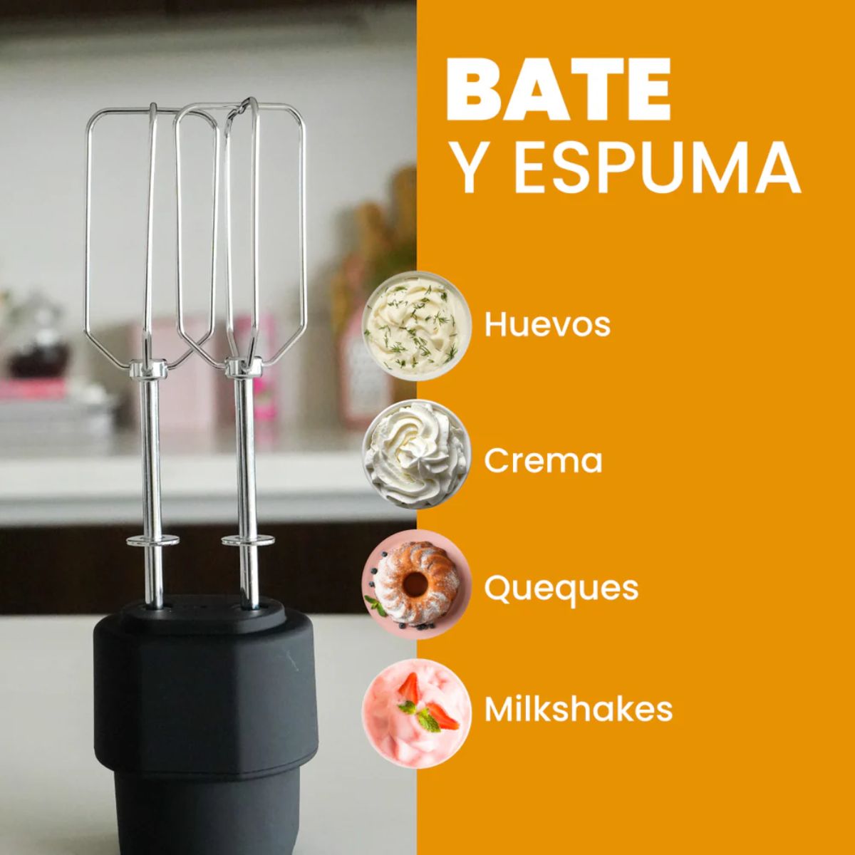 Minipimer y Batidora Mixer 1300W Mouvair