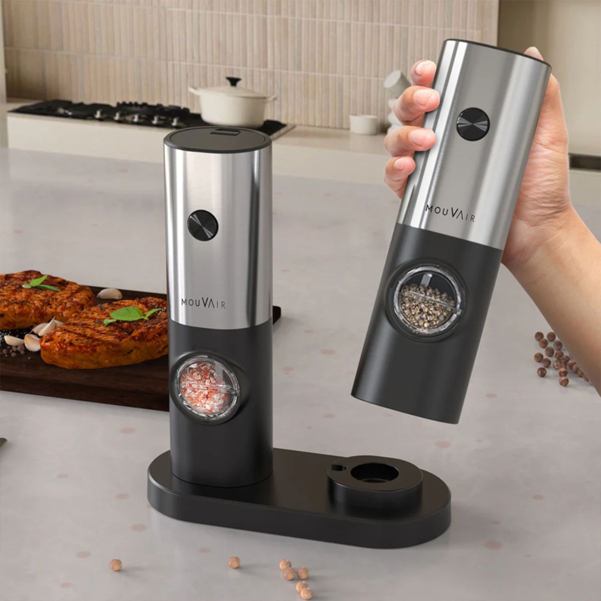 Molinillo Eléctrico de Sal y Pimienta Mouvair