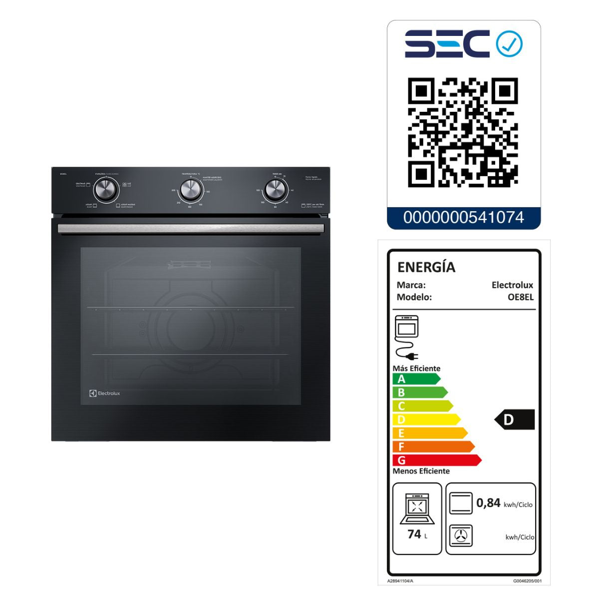 Horno Empotrable 80L OE8EL PerfectCook360 Electrolux