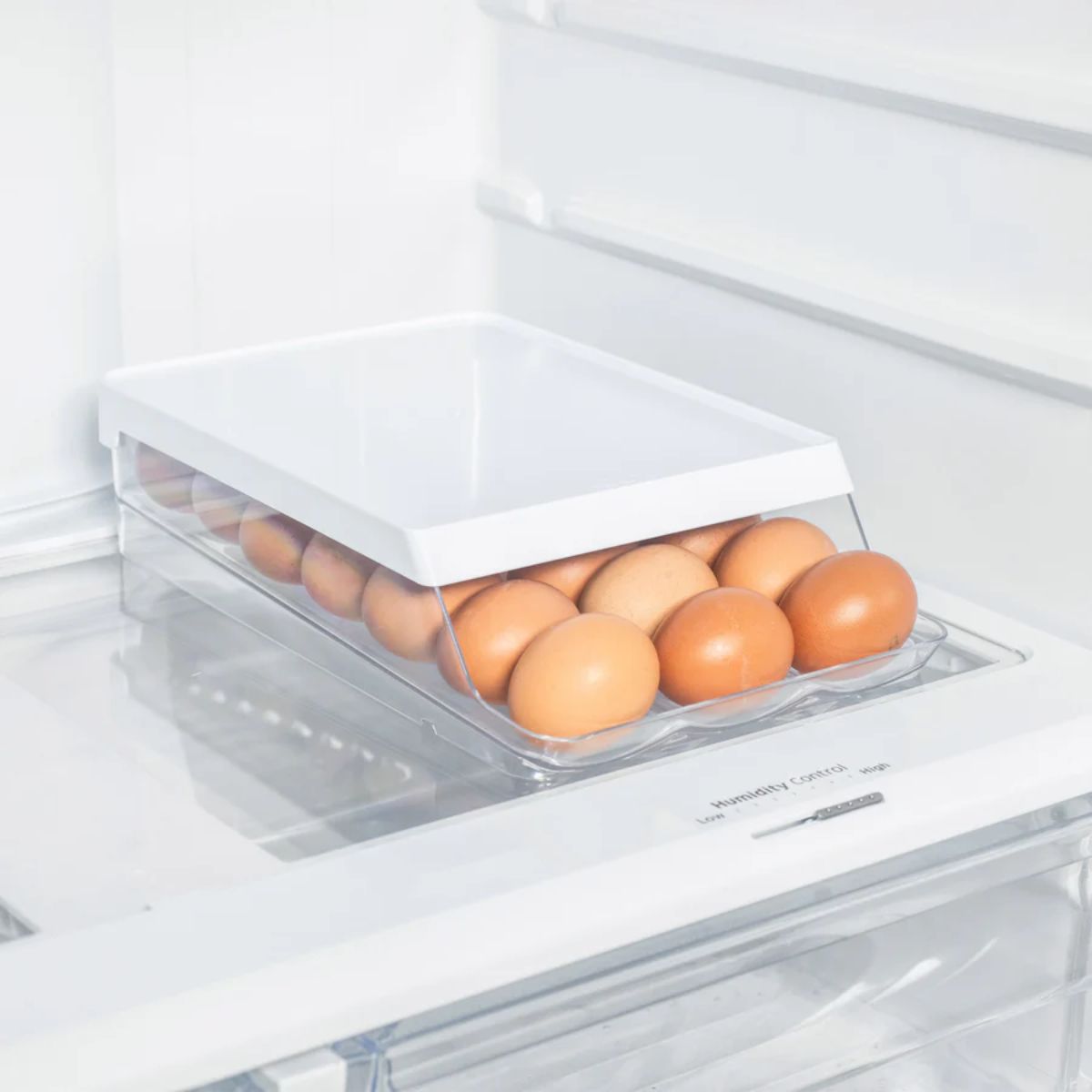 Organizador De Huevos Roll Clear Fresh Blanco OU