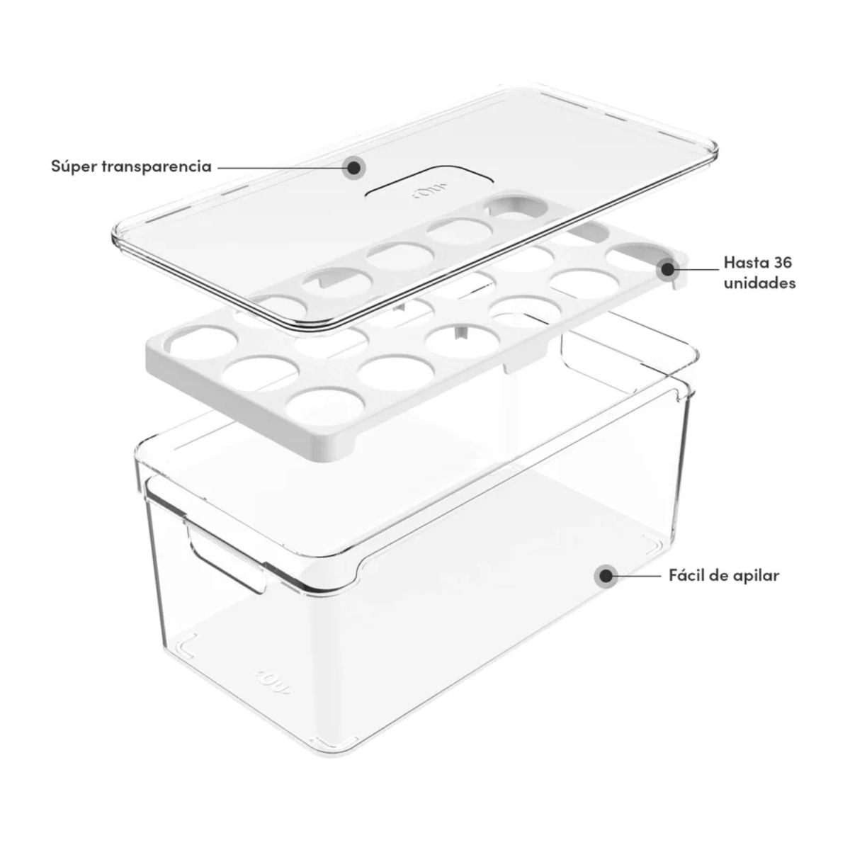 Organizador de Huevos Clear Fresh