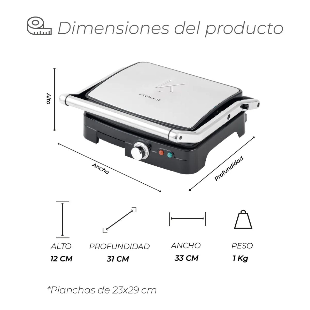 Plancha Panini Pro Max XL Kitchen It