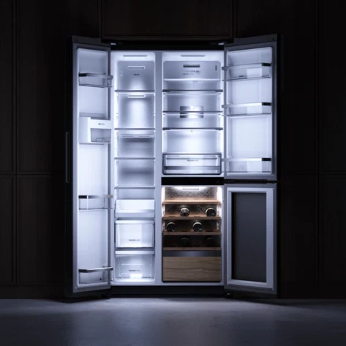 Refrigerador Side by Side con cava de vinos RLF 85950 GBK Teka