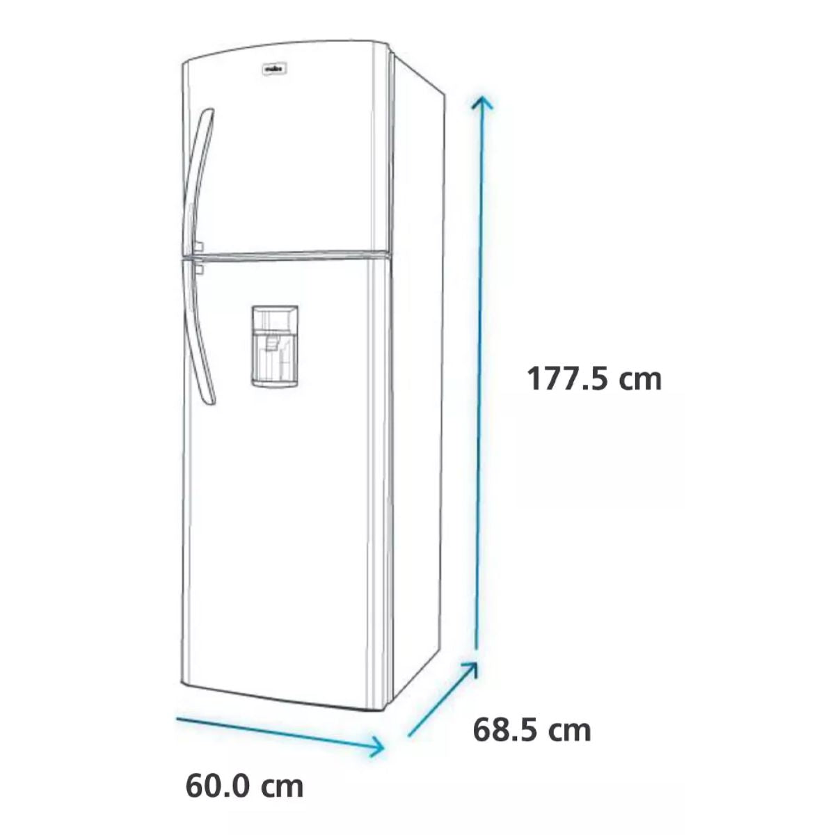 Refrigerador No Frost 300 Ltrs Brutos Black RMA300FWUC Mabe