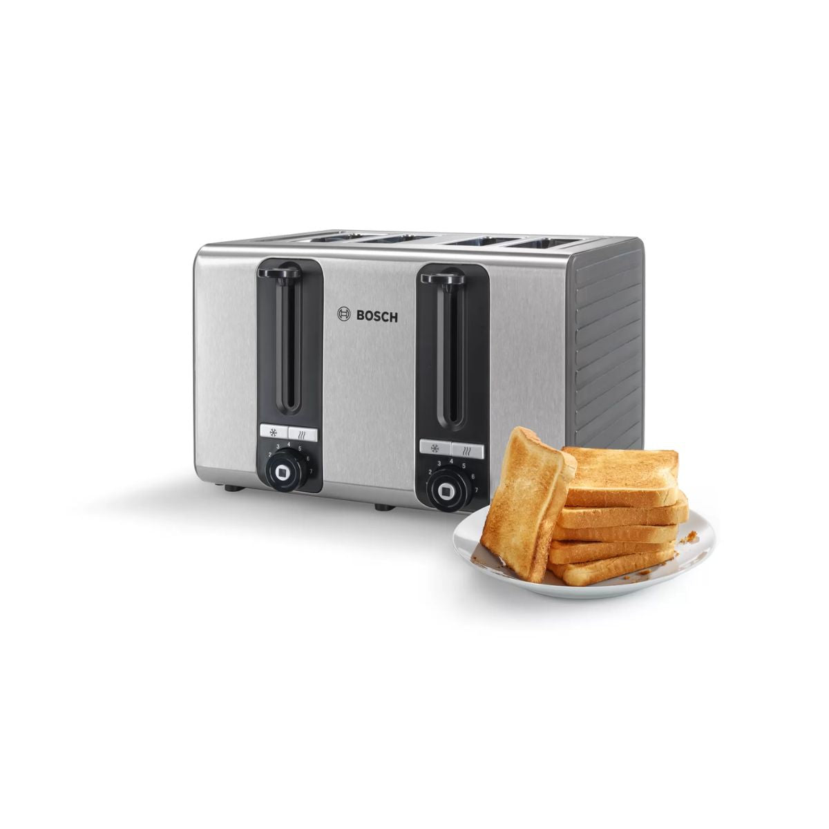Tostador Acero Bosch TAT7S45 4 rebanadas de pan