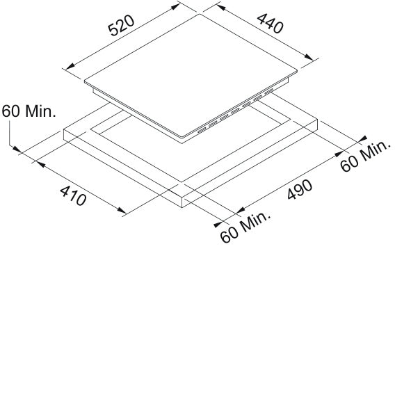 Encimera Vitrocerámica FHR 603 C TD BK Franke