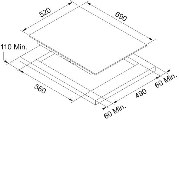 Encimera Vitrocerámica FHR 704 C TOD Franke