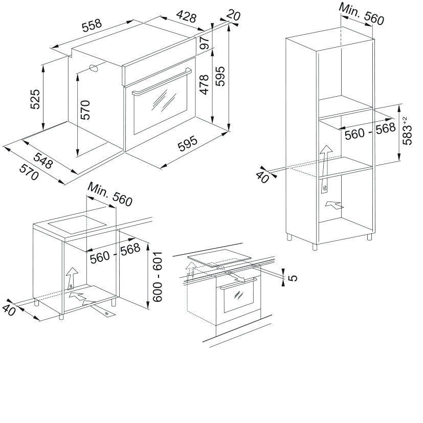 Horno FSM 86 H BK Franke