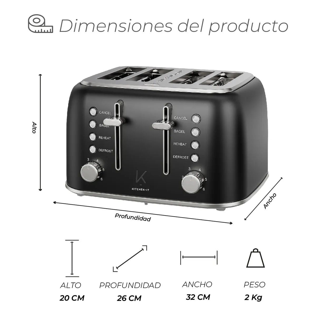 Tostador Vienna 4 Panes Kitchen It