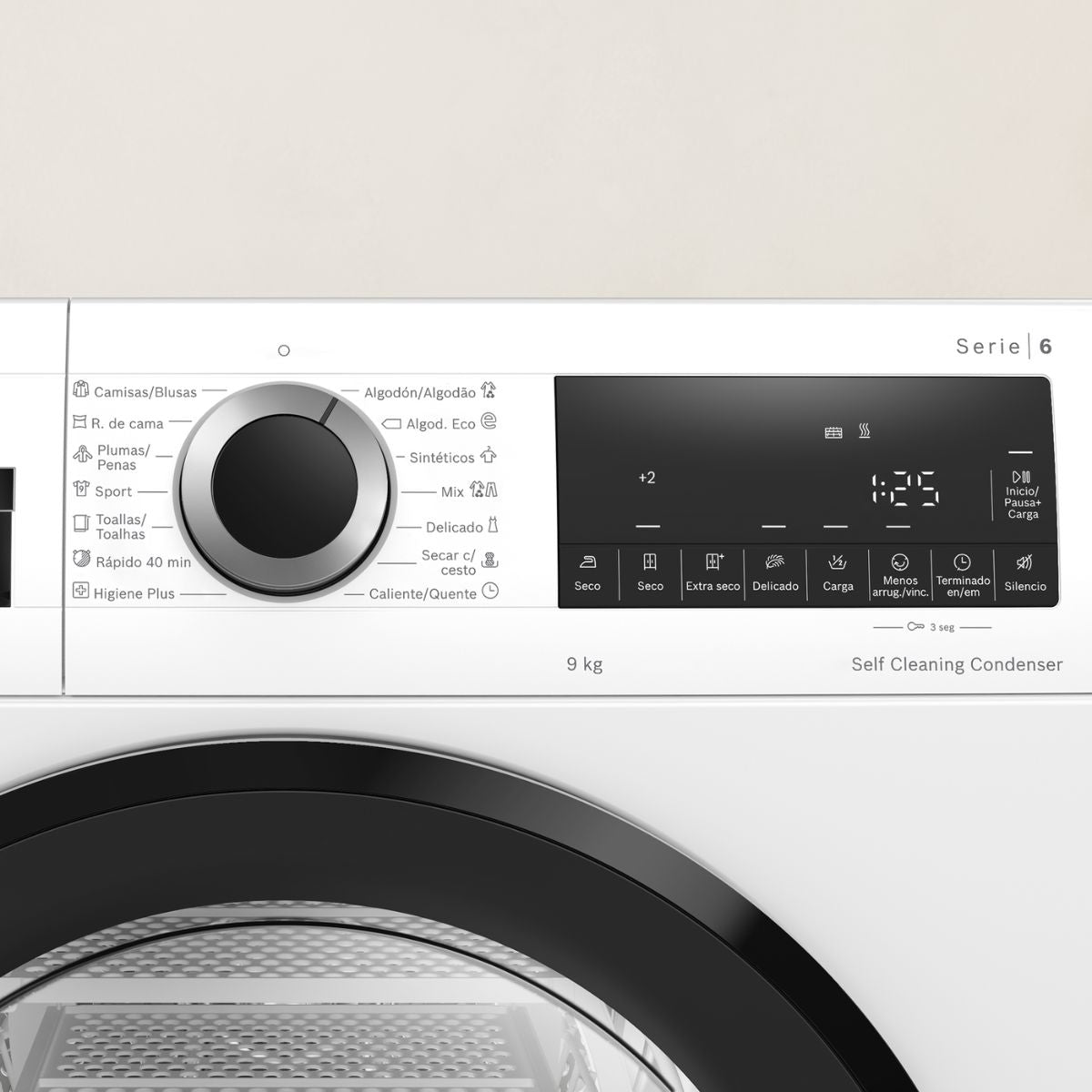 Preventa - Secadora con Bomba de Calor 9 kg Serie 6 WQG245D0ES Bosch