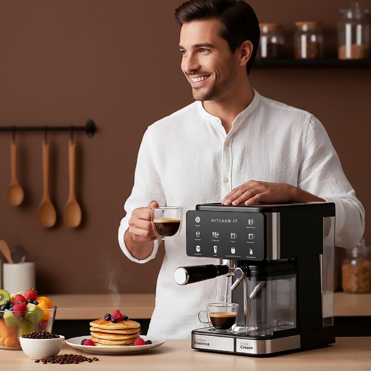 Cafetera Espresso Power Brew 9 en 1 Kitchen it