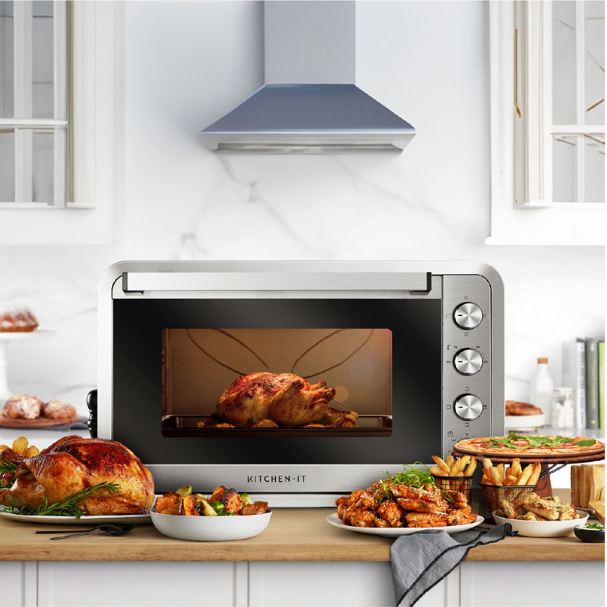 Horno Eléctrico Silver Series 100L Kitchen It