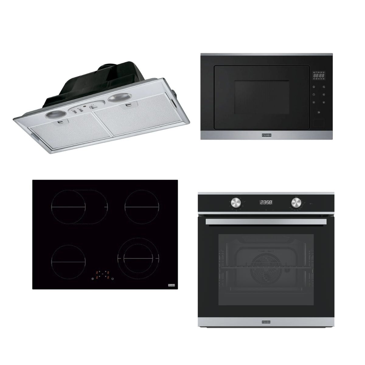 Kit Vitro 1 Franke Horno + Microondas + Campana + Encimera