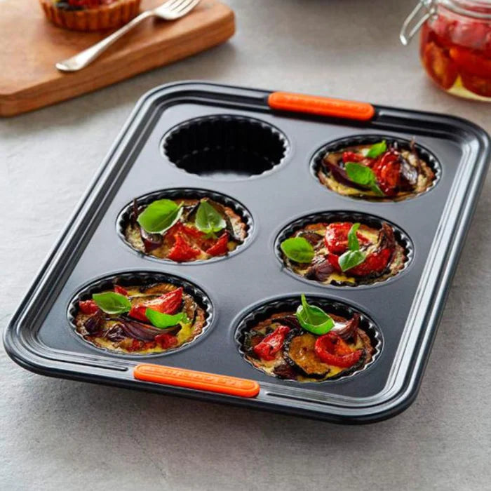 Bandeja para 6 tartas estriada Le Creuset