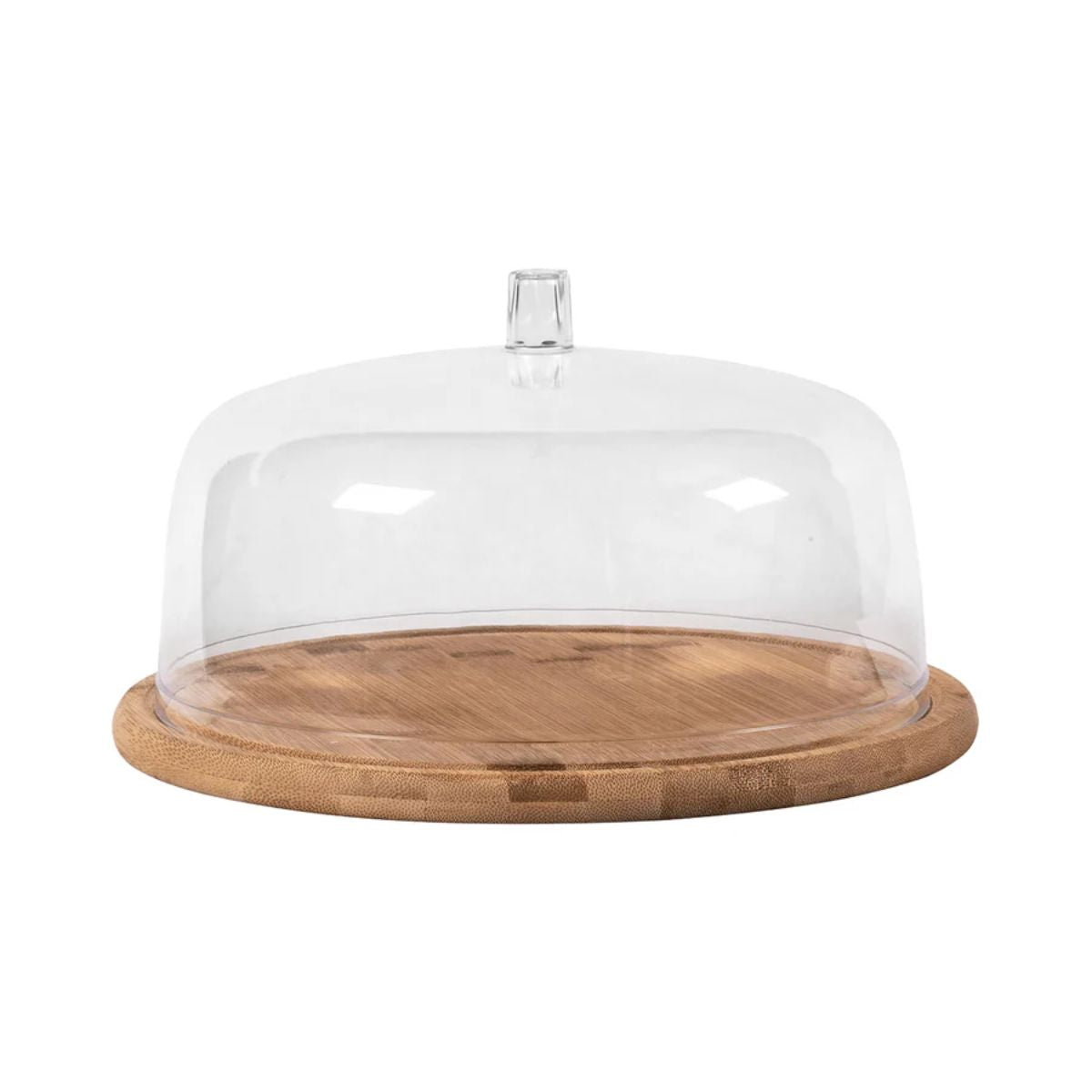 Porta Torta 27,5 cm Con Tapa Bambú OU