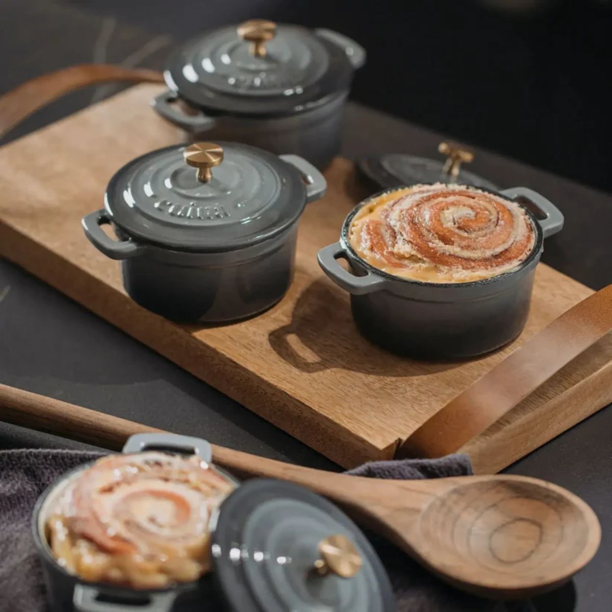 Set 4 Mini Cocottes de Hierro Fundido Cuina