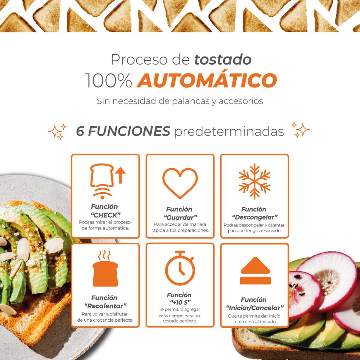 Tostador Smart Toast 4 Ranuras Kitchen It