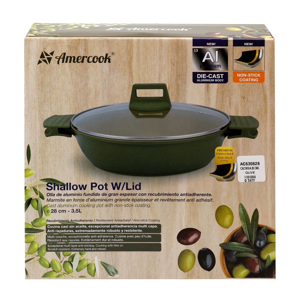 Olla de Aluminio Forjado de 28 cm Olive Range