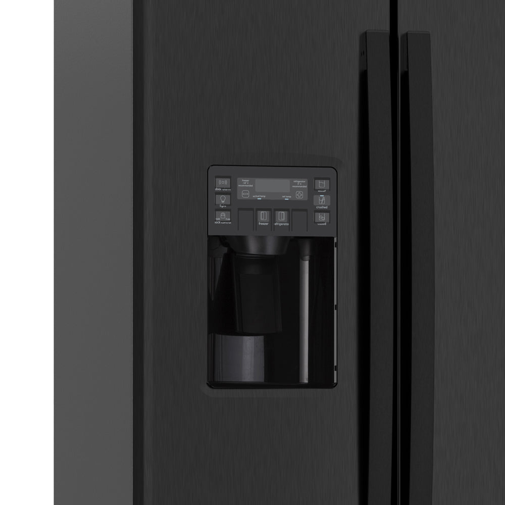 Refrigerador SBS Black Steel GRC26FGMFPS 700 Lt - General Electric