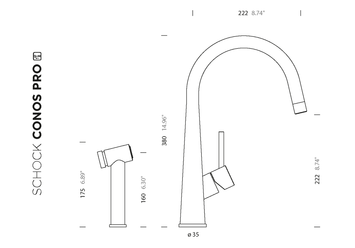 Grifería Conos Pro Schock