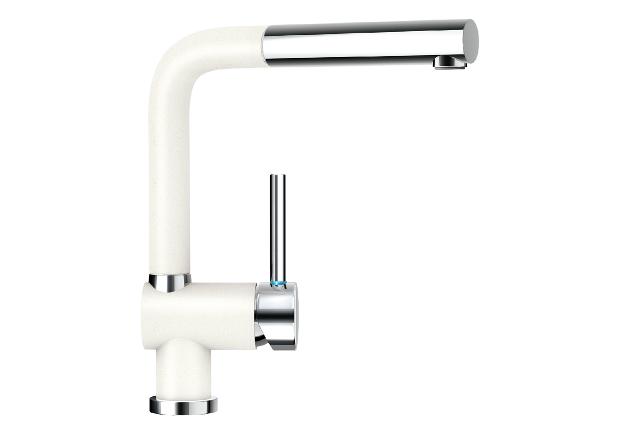 Grifería Piega Negro Inox Blanca Schock