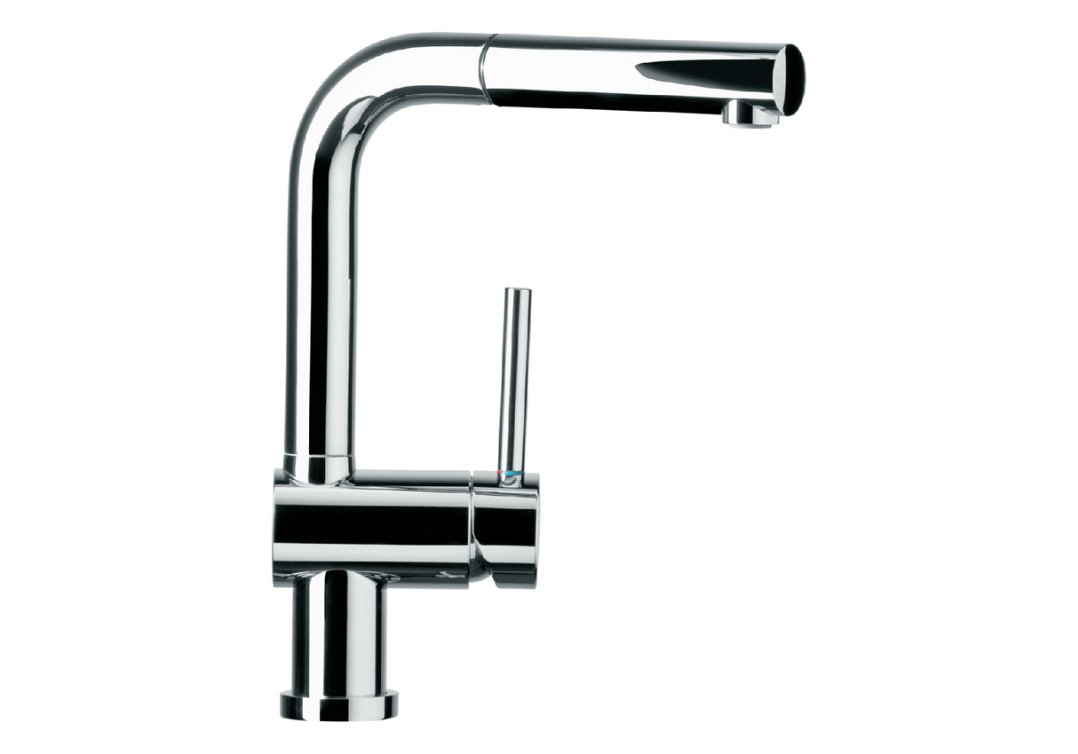 Grifería Piega Negro Inox Blanca Schock