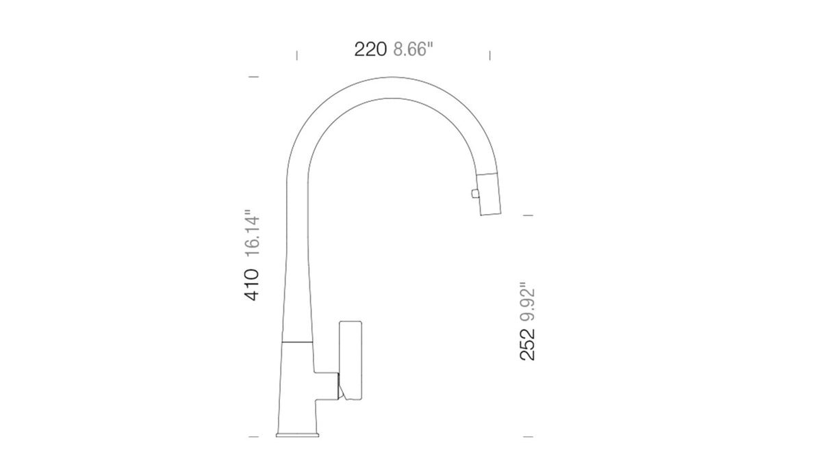 Grifería Gota Pull Out Negro Schock