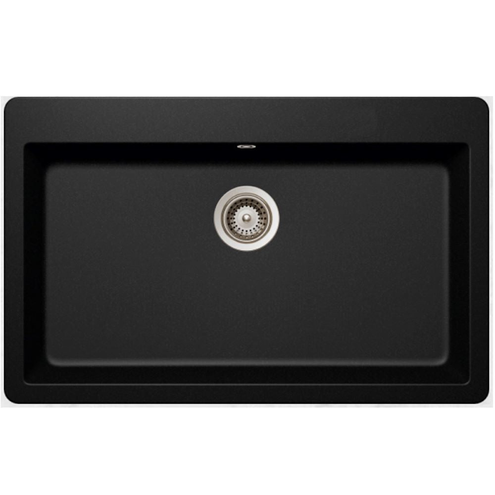 Lavaplatos Montano N-100XL - Negro - Blanco Schock