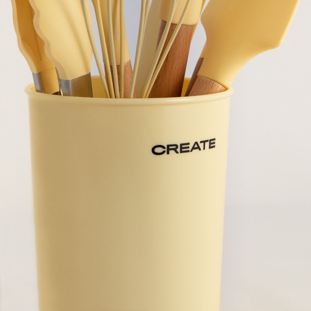 Set de Utensilios Silicona Madera para cocina Create Ikohs