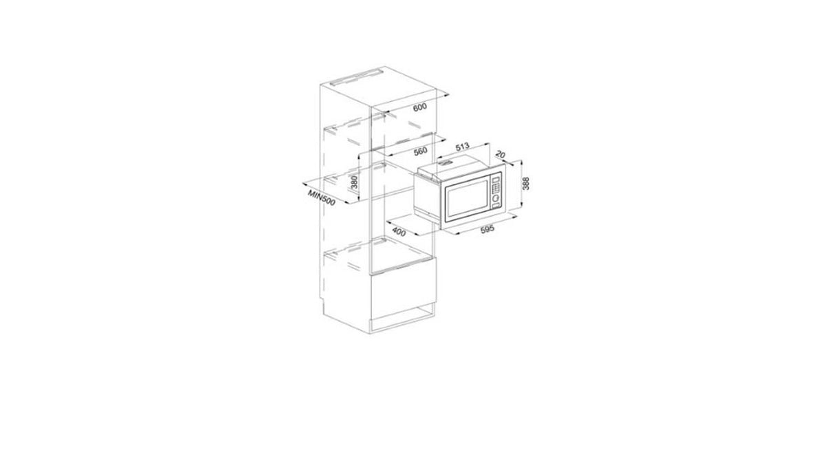Microondas con Grill FMW 250 CR2 G Negro Franke