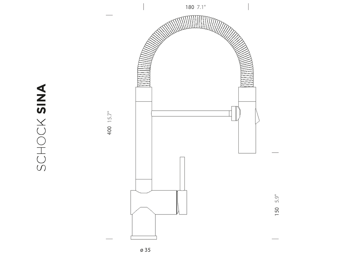 Grifería Sina Stainless Schock
