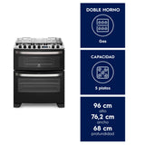 Cocina Experience Doble Horno y Timer Digital Electrolux