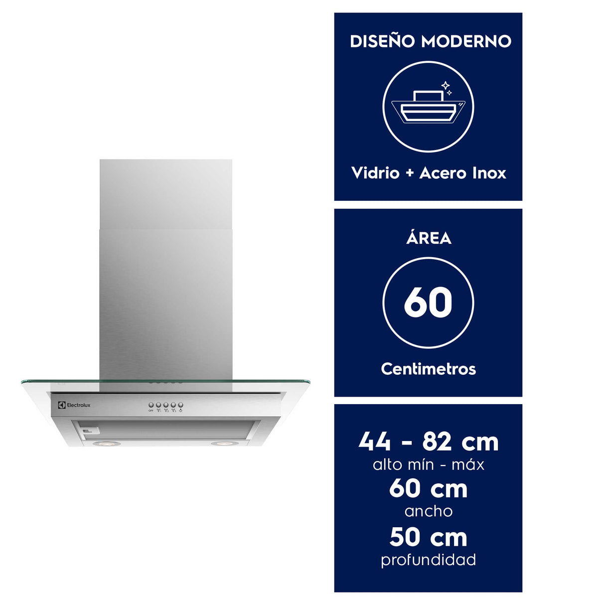 Campana Cocina Pared Decorativa Inox Electrolux