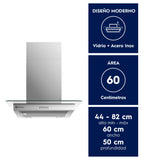 Campana Cocina Pared Decorativa Inox Electrolux