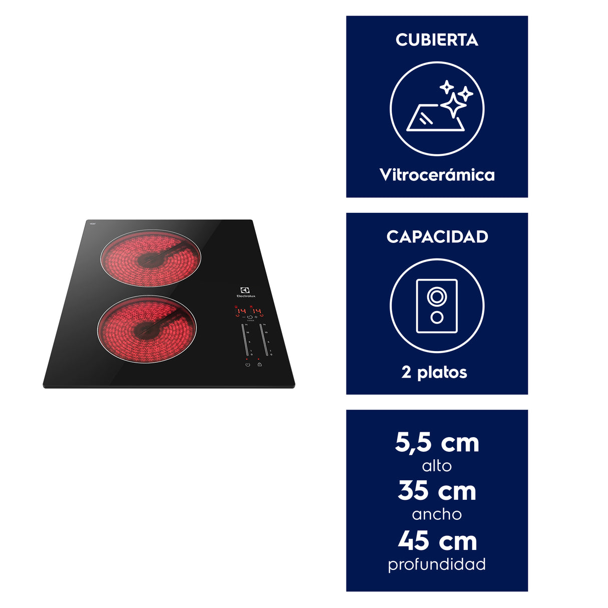 Encimera Modular Vitrocerámica  VE3ST Electrolux