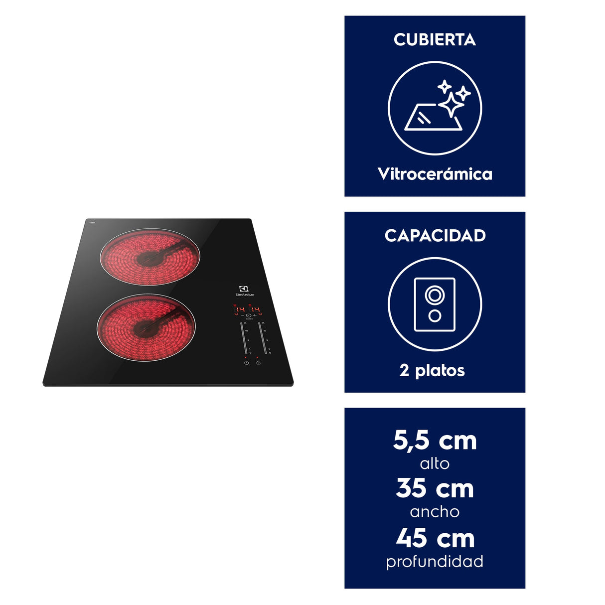 Encimera Modular Vitrocerámica  VE3ST Electrolux