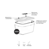 Contenedor Hermético de Vidrio Fresh Lock Blanco OU