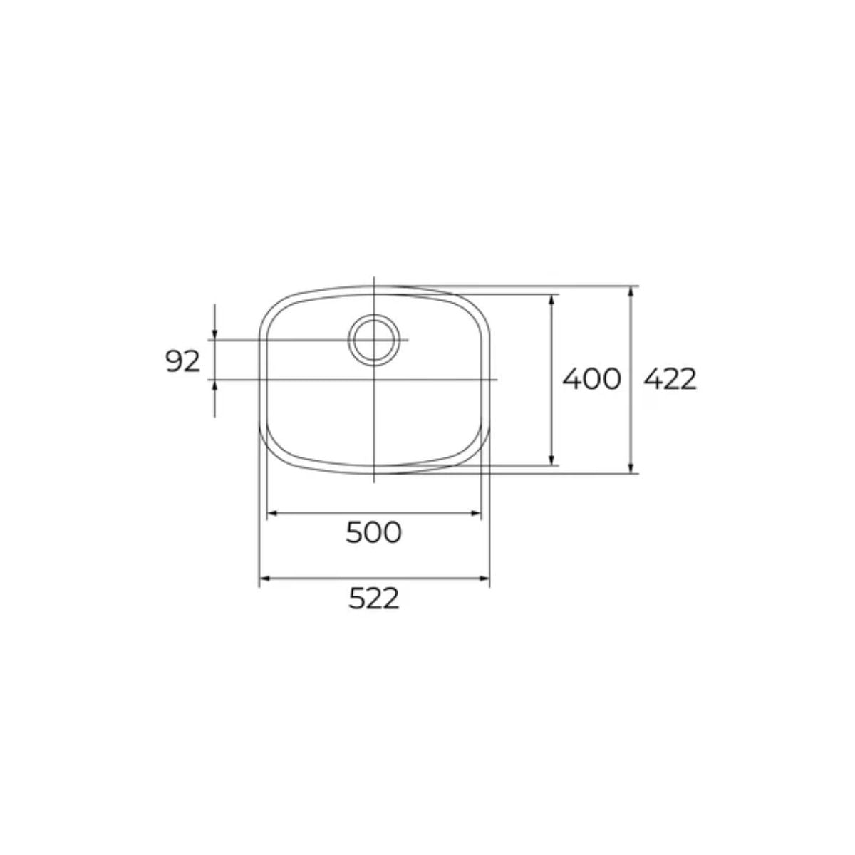 Lavaplatos Bajo Cubierta BE 50.40 1B Inox Teka
