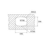 Lavaplatos Bajo Cubierta BE 50.40 1B Inox Teka