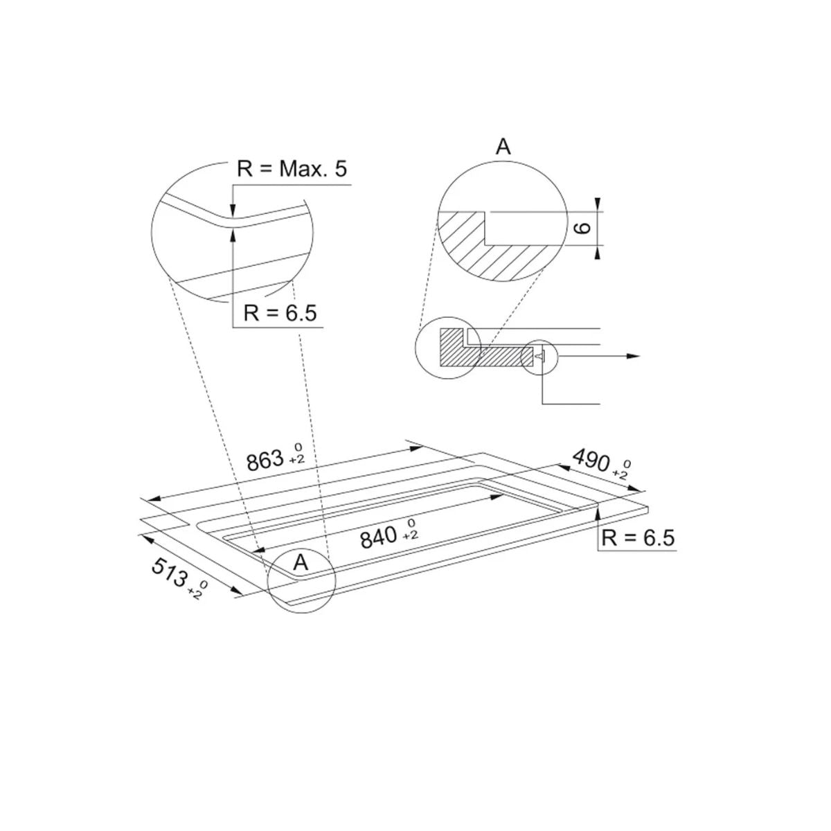 Encimera de Inducción Mythos FMY 906 I FP BK 90 cm Franke