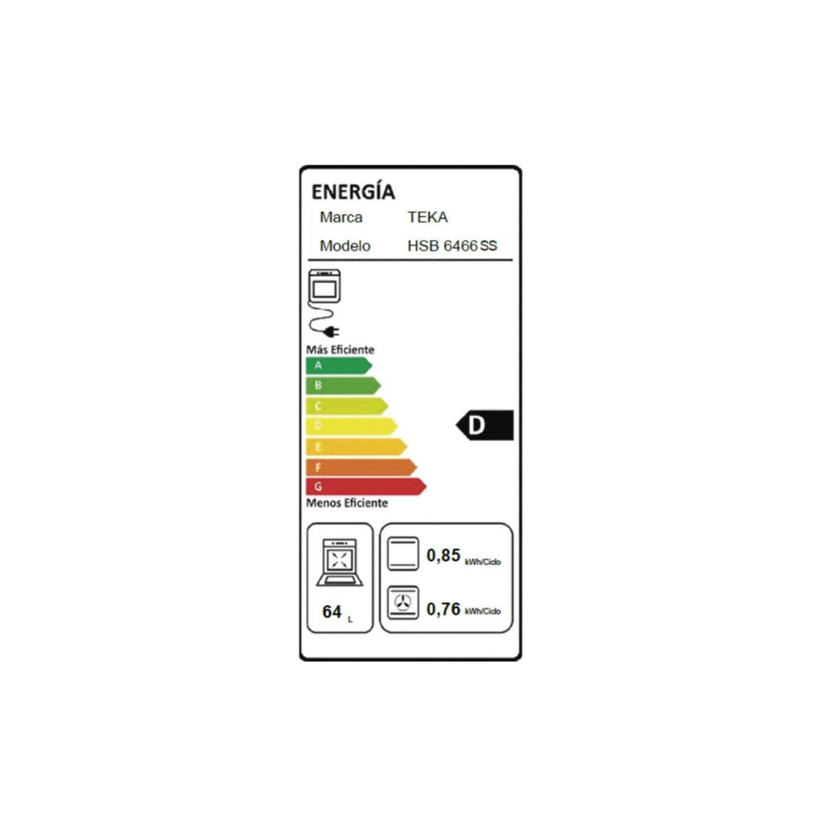 Horno Empotrable 70L NEO HSB 6466 AirFry HydroClean Teka