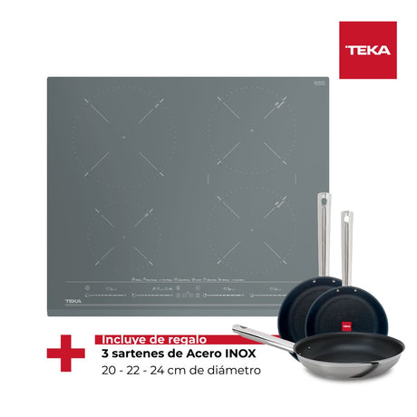 Encimera Inducción IZC-64630 ST MST Teka + Juego de Sartenes
