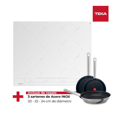 Encimera Inducción IZC-64630 WH MST Blanca Teka + Juego de Sartenes (Gratis)