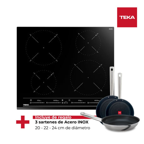 Encimera Inducción IZC 64320 BK MSP Negra Teka + Juego de Sartenes