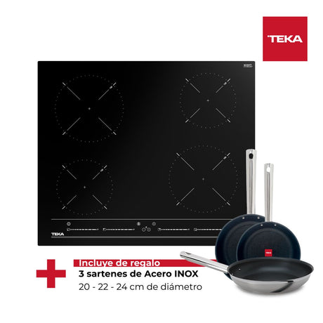 Encimera de Inducción Multislider IBC 64010 MSS Teka + Juego de Sartenes