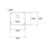 Lavaplatos Bajo cubierta BE 50.40 MAX BW Inox Teka