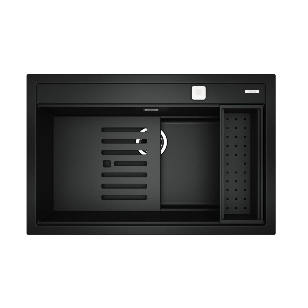 Lavaplatos Empotrable 79 x 51 cm Tegranite NOVA 80 WS-TG Black Teka